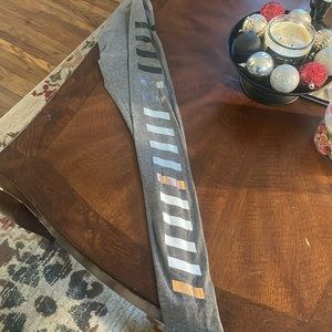 Grey striped yoga pants